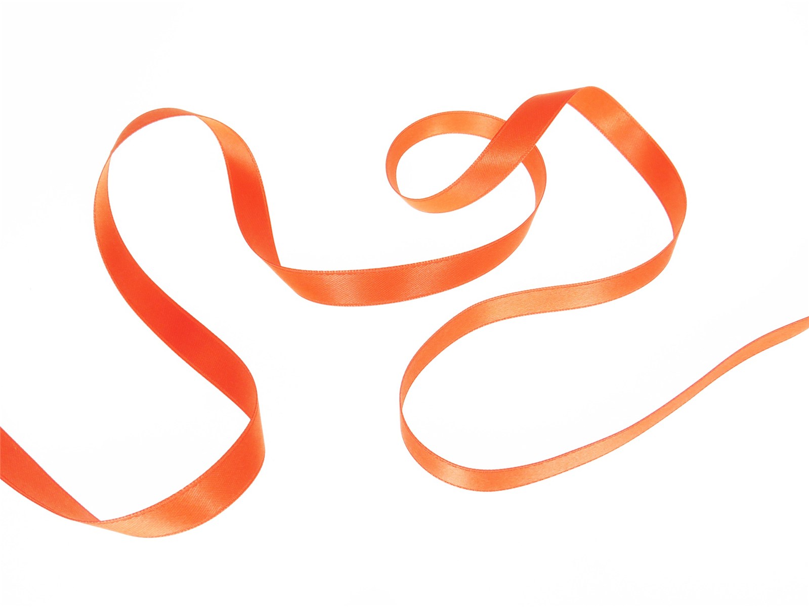 Ruban Satin double face - uni - 79 Orange - 10 mm