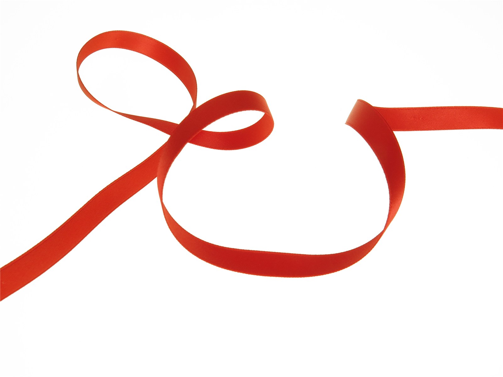 Double Face Satin Ribbon - Plain - 25 Flame - 10 mm