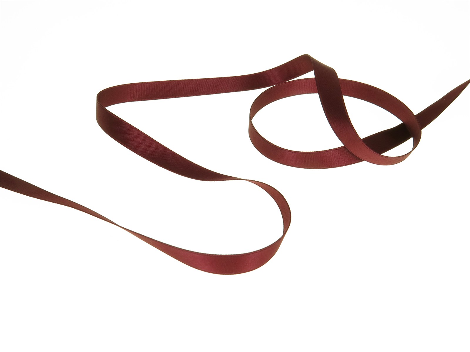 Double Face Satin Ribbon - Plain - 357 Dark Ruby - 10 mm