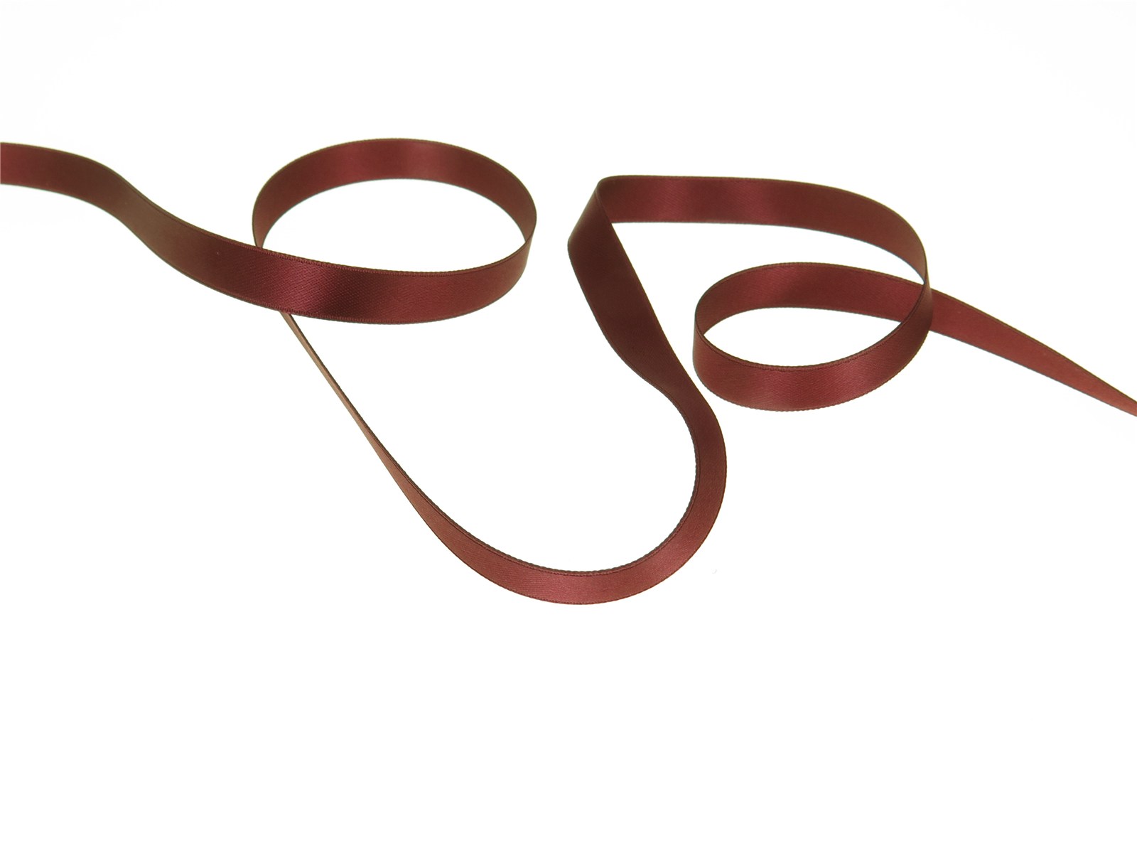 Double Face Satin Ribbon - Plain - 64 Bordeaux - 10 mm