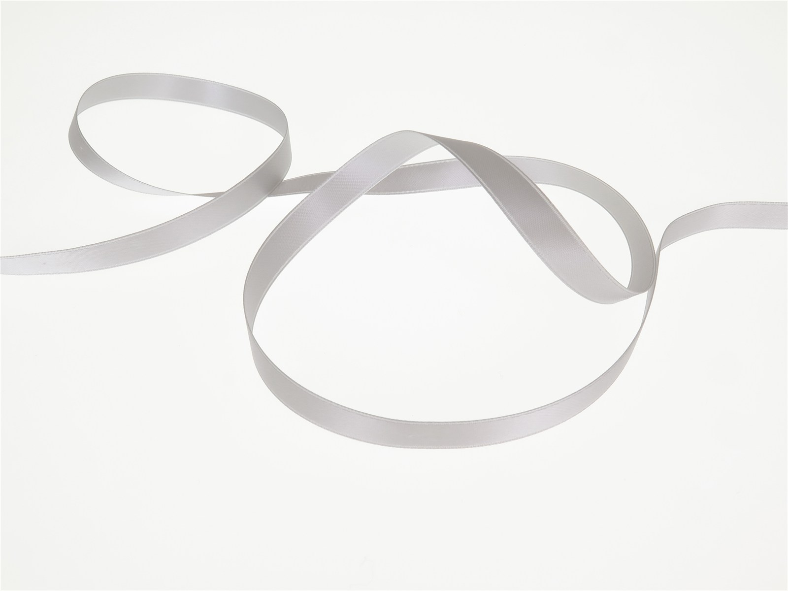 Ruban Satin double face - uni - 30 Silver - 10 mm