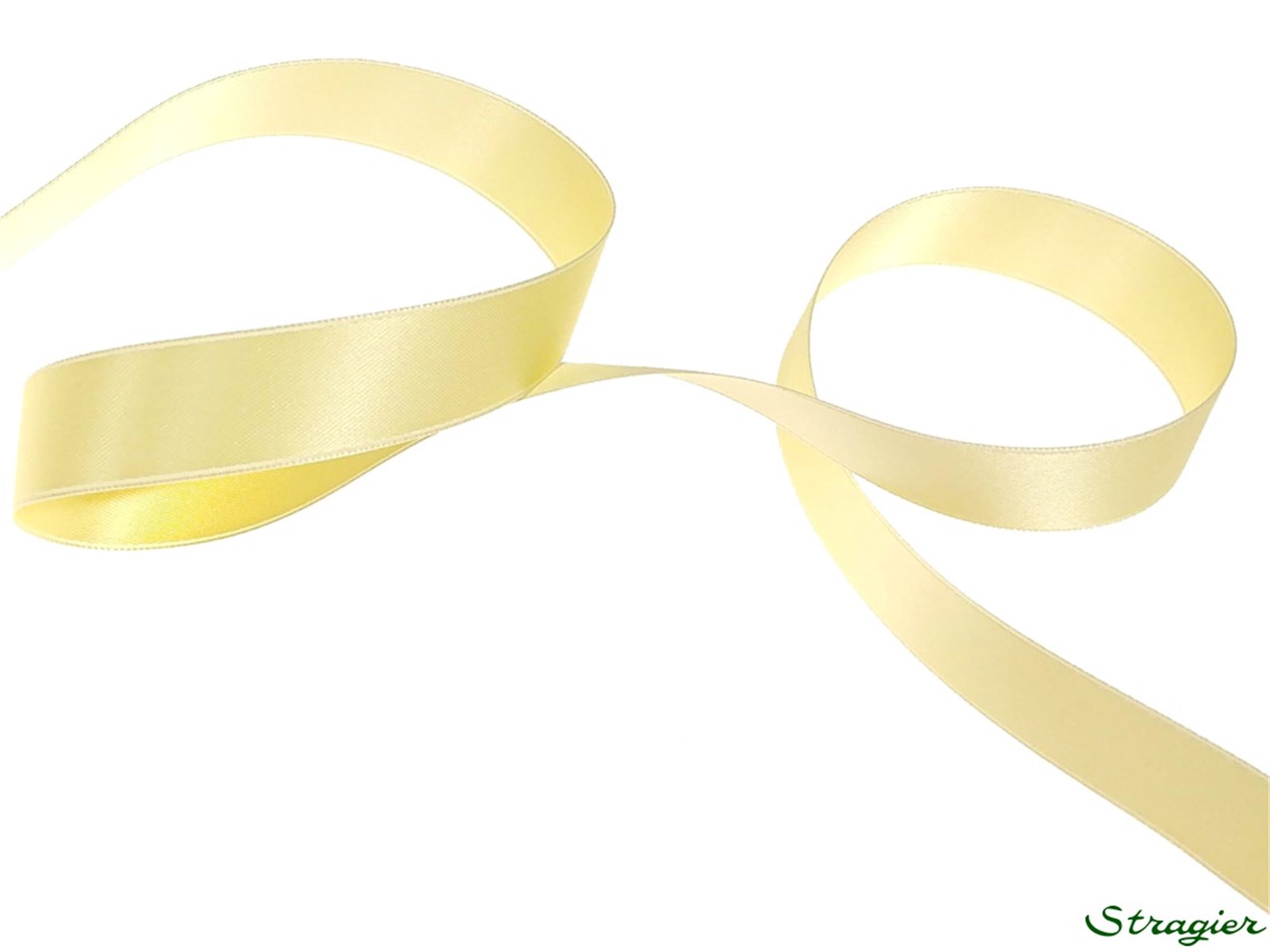 Double Face Satin Ribbon - Plain - 07 Banane - 16 mm