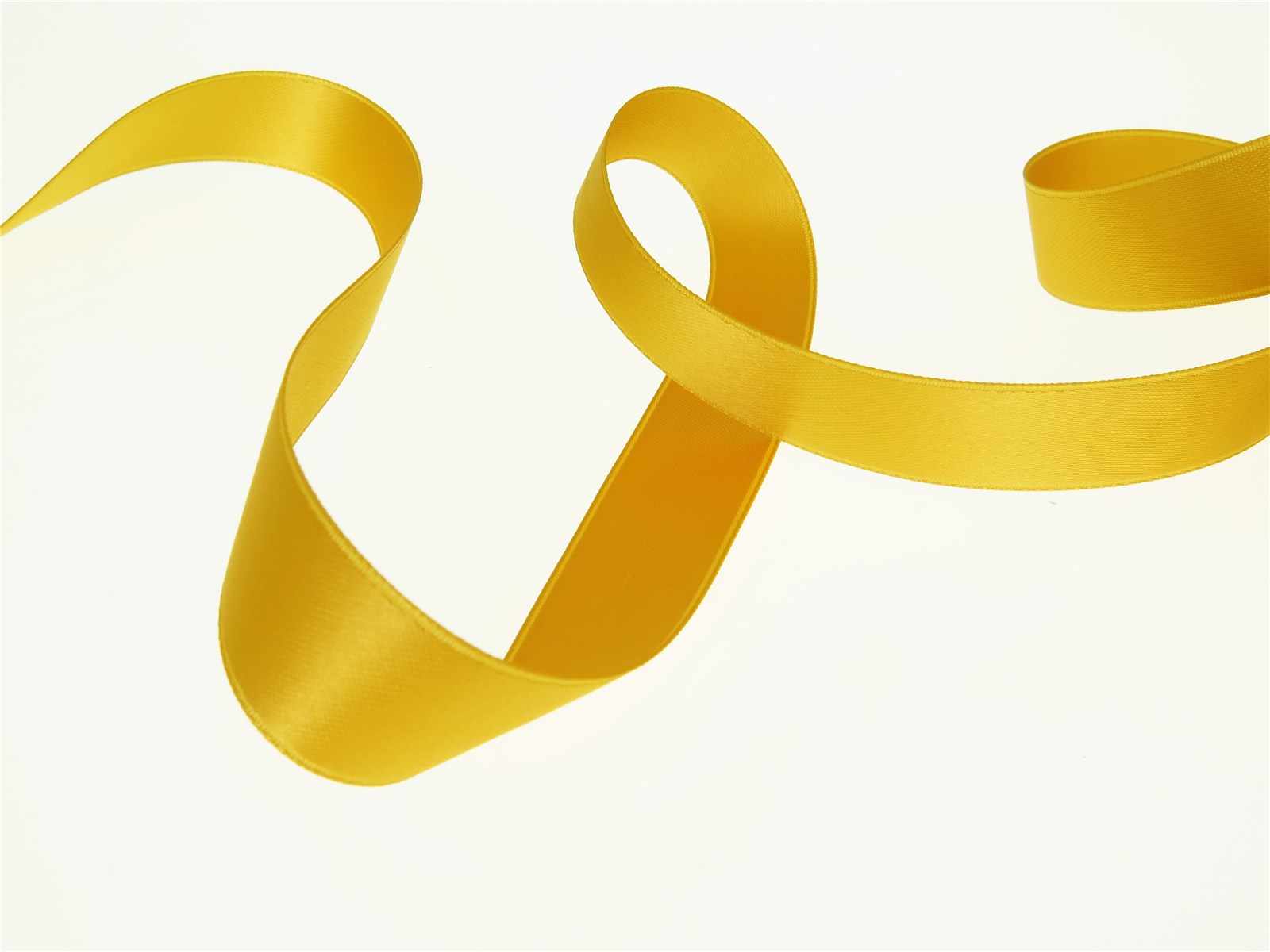 Double Face Satin Ribbon - Plain - 45 Gold - 16 mm
