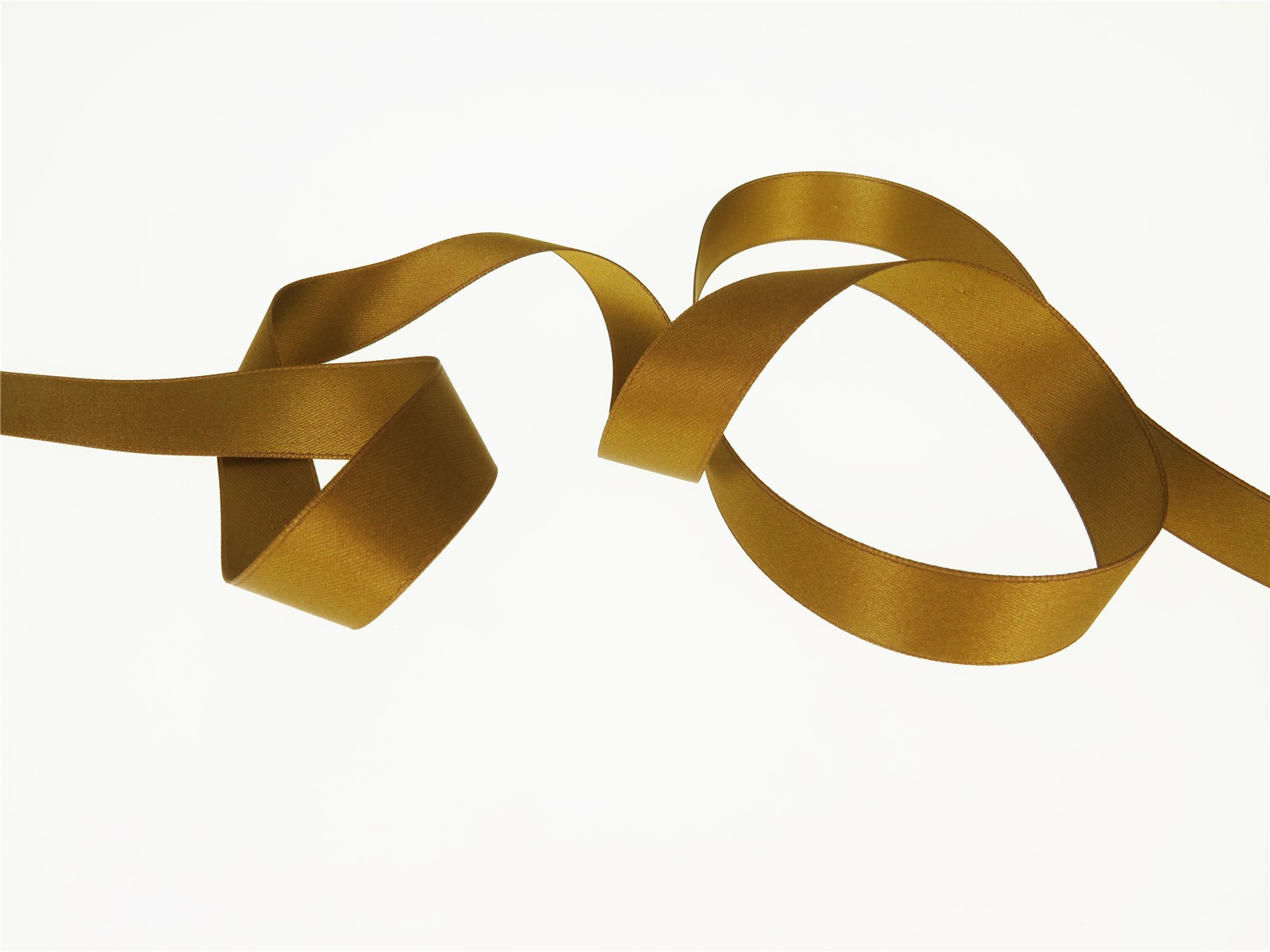 Double Face Satin Ribbon - Plain - 95 Messing - 16 mm