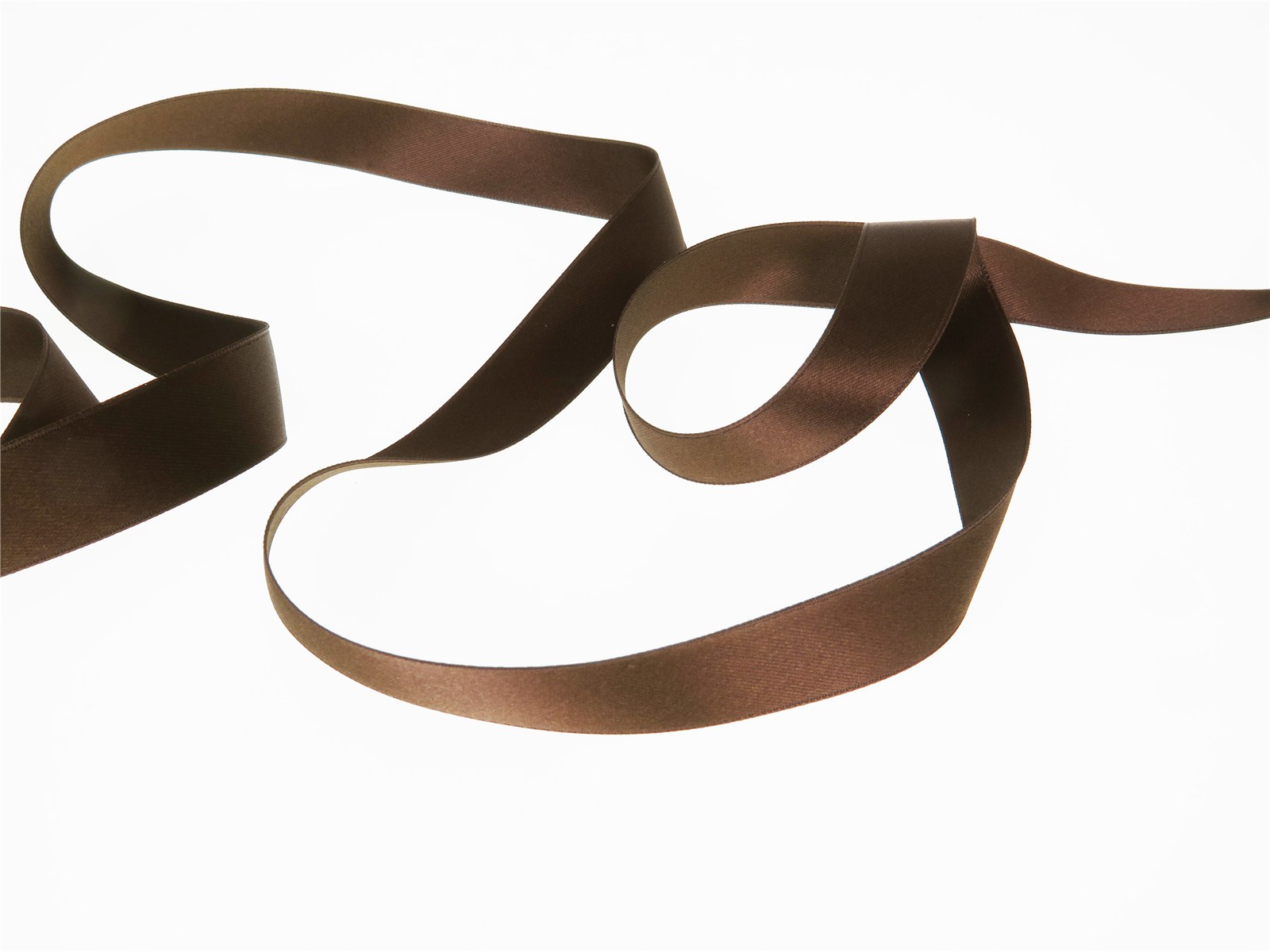 Double Face Satin Ribbon - Plain - 35 Brun - 16 mm