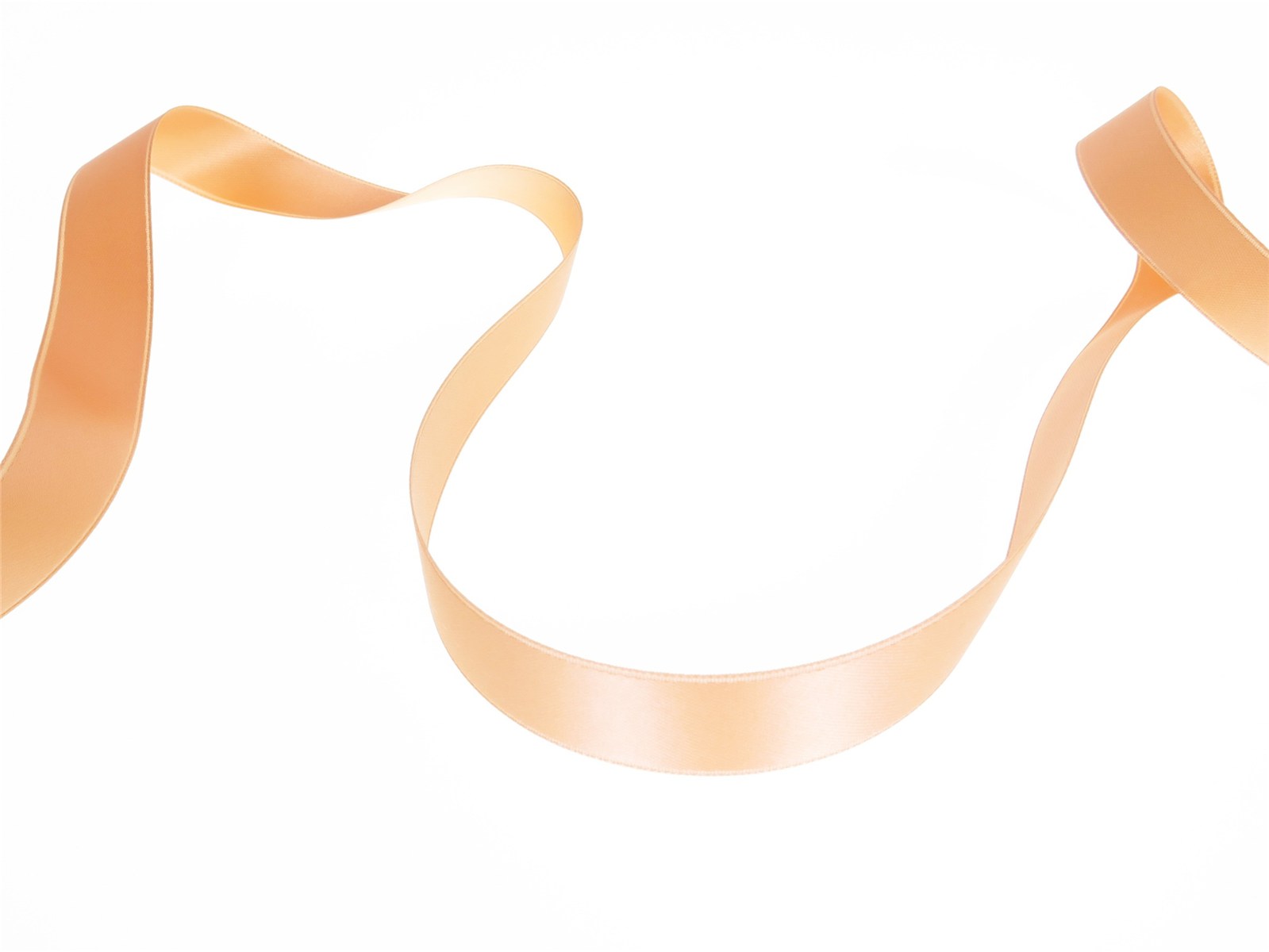 Double Face Satin Ribbon - Plain - 301 Abricot - 16 mm