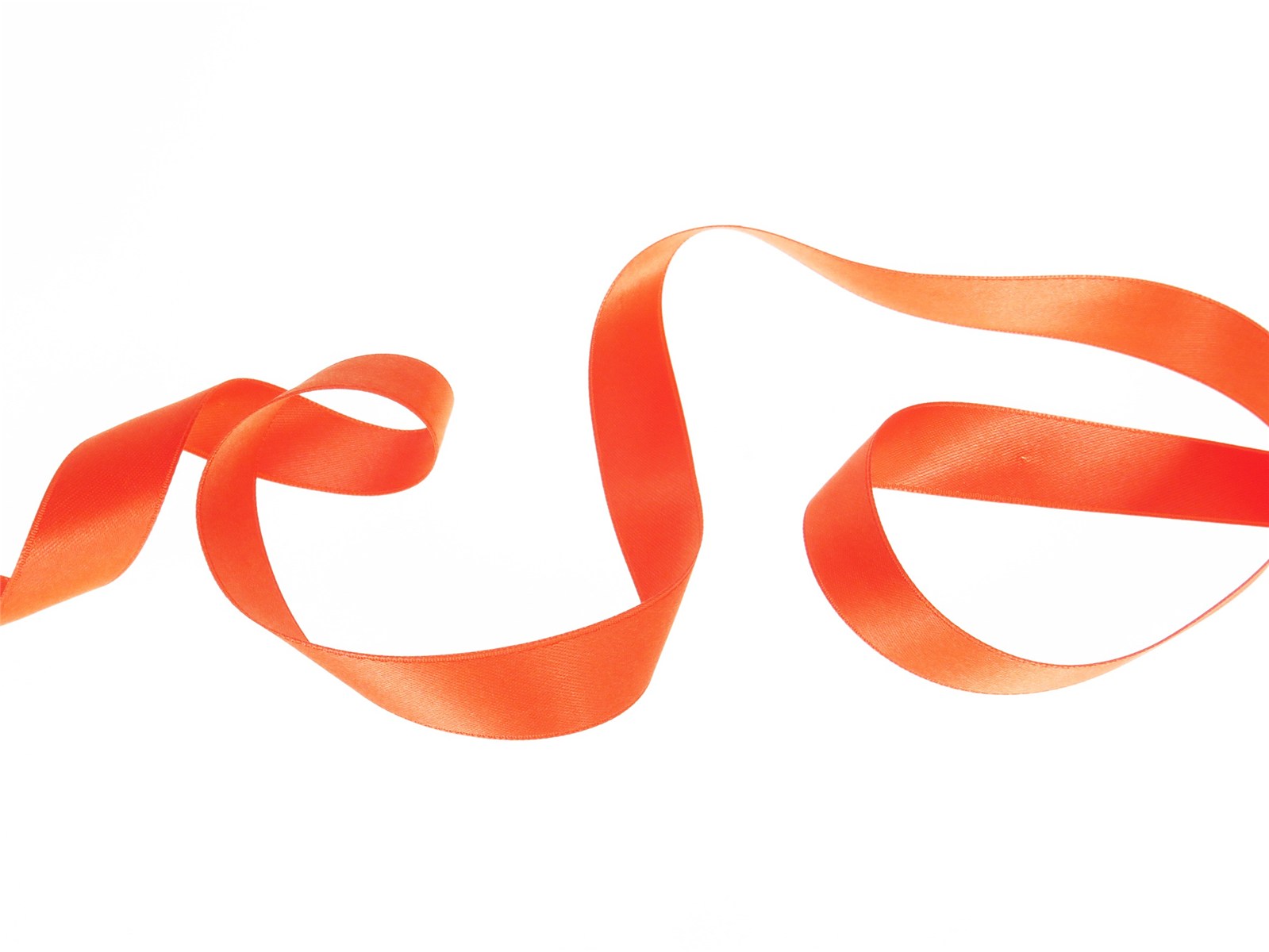 Double Face Satin Ribbon - Plain - 79 Orange - 16 mm