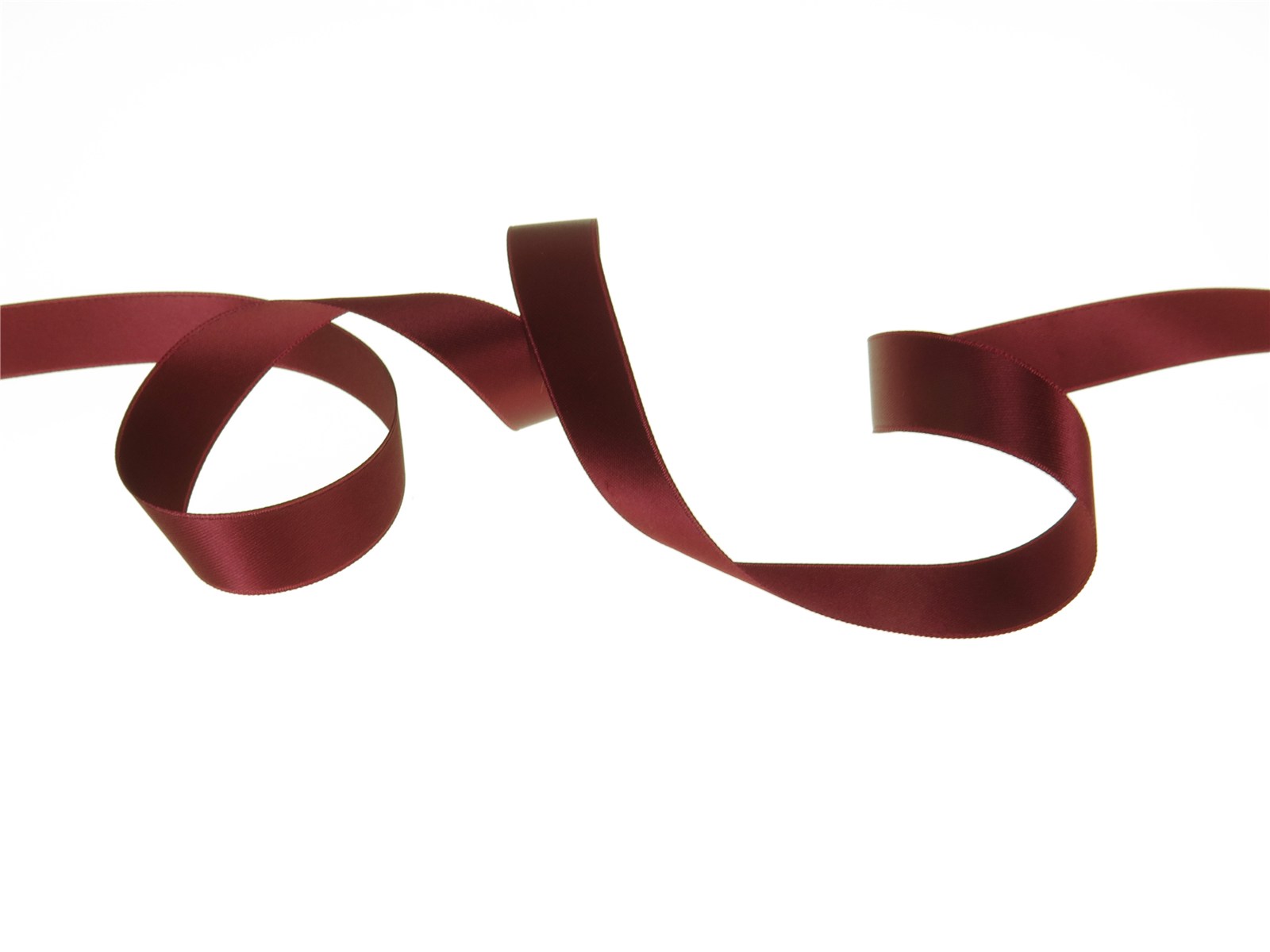 Double Face Satin Ribbon - Plain - 357 Dark Ruby - 16 mm