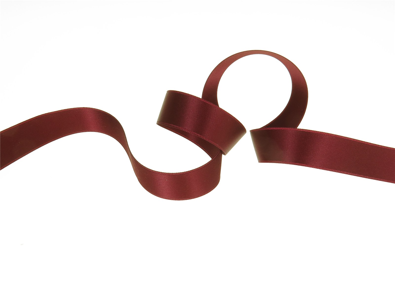 Double Face Satin Ribbon - Plain - 64 Bordeaux - 16 mm
