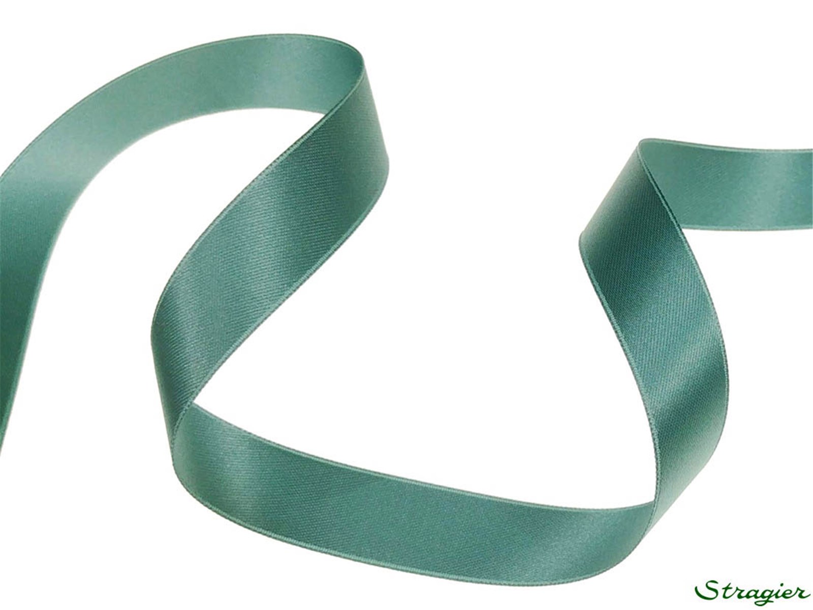Ruban Satin double face - uni - 788 Petrole - 16 mm