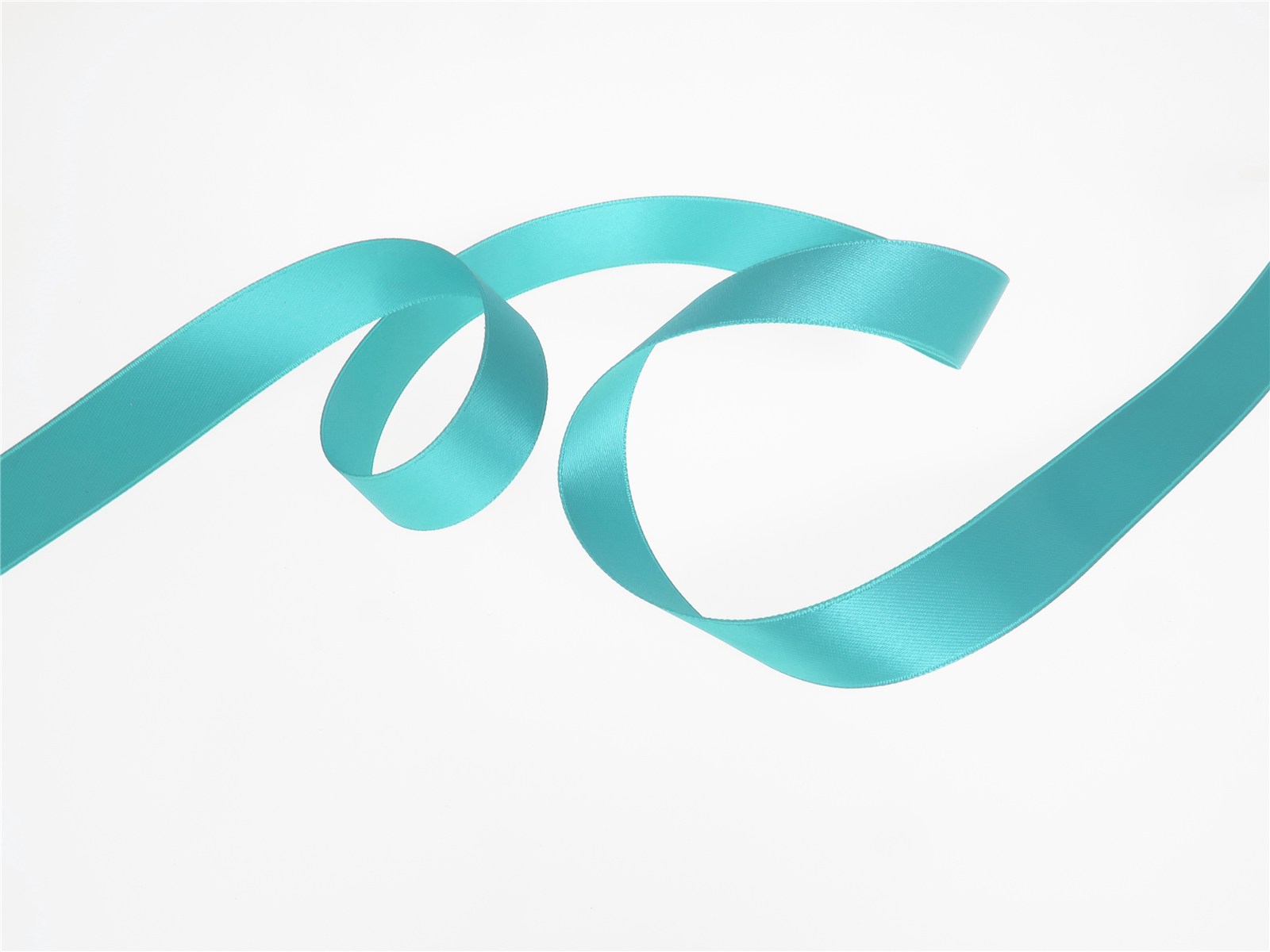 Ruban Satin double face - uni - 303 Aqua - 16 mm