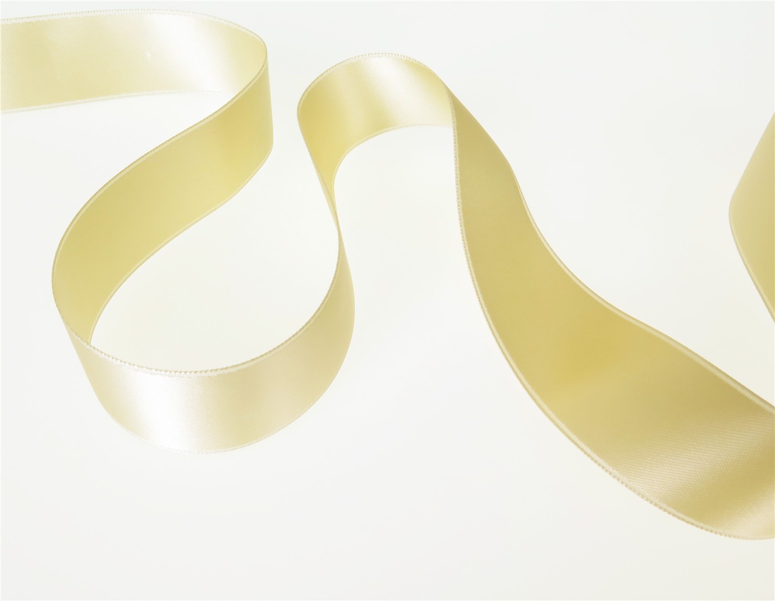 Double Face Satin Ribbon - Plain - 614 White Coffee - 25 mm