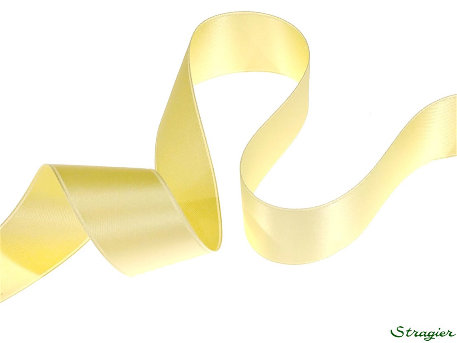 Ruban Satin double face - uni - 07 Banane - 25 mm