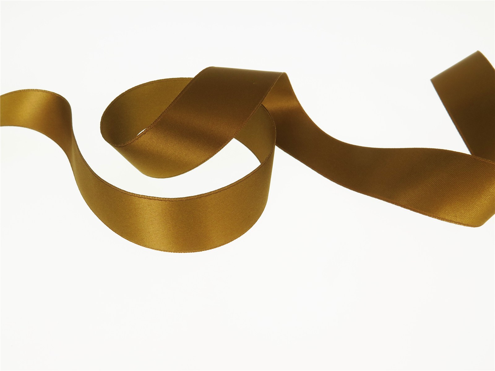 Double Face Satin Ribbon - Plain - 95 Messing - 25 mm