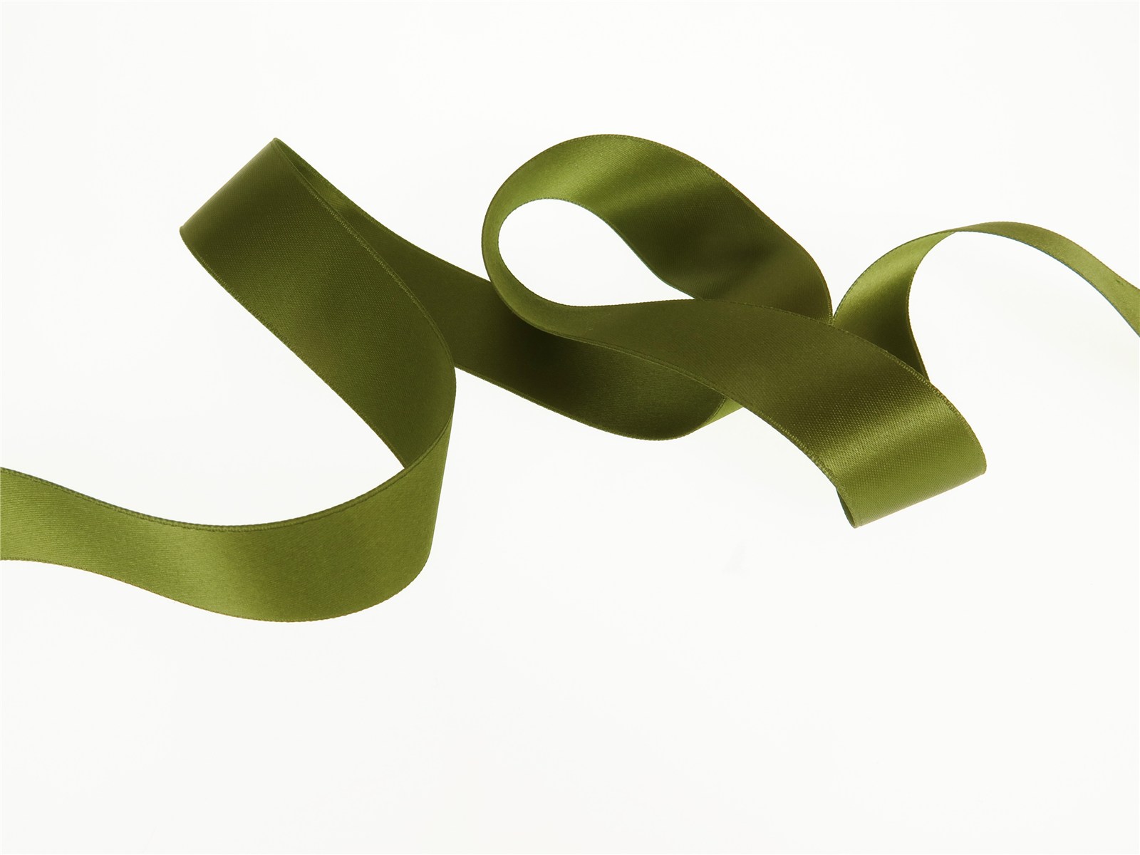 Double Face Satin Ribbon - Plain - 80 Loden - 25 mm