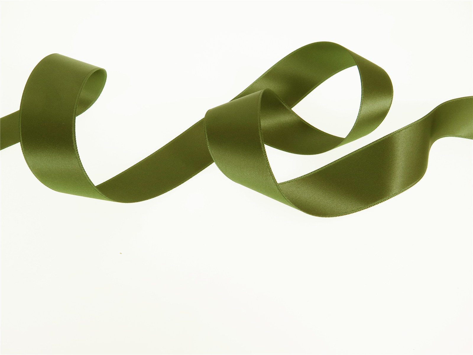 Double Face Satin Ribbon - Plain - 893 Olive - 25 mm
