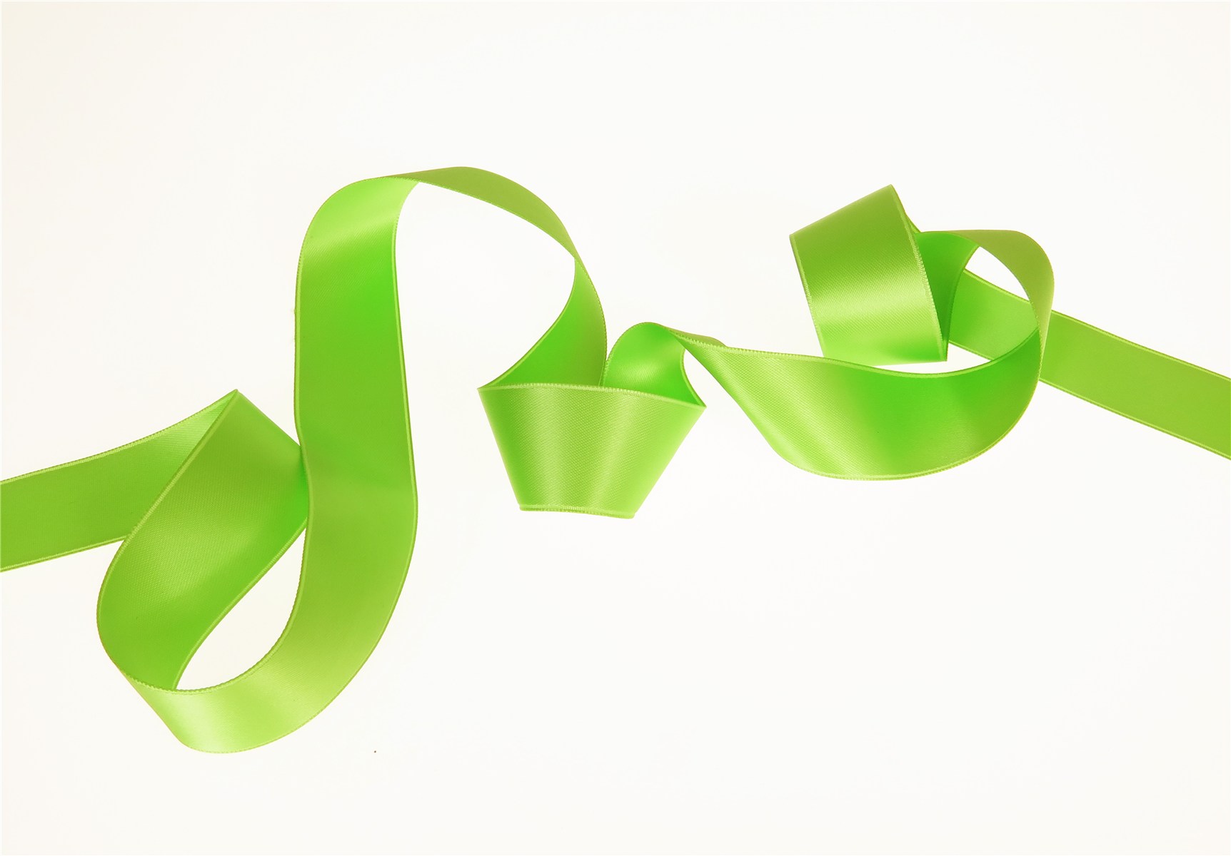 Double Face Satin Ribbon - Plain - 813 Spring Green - 25 mm