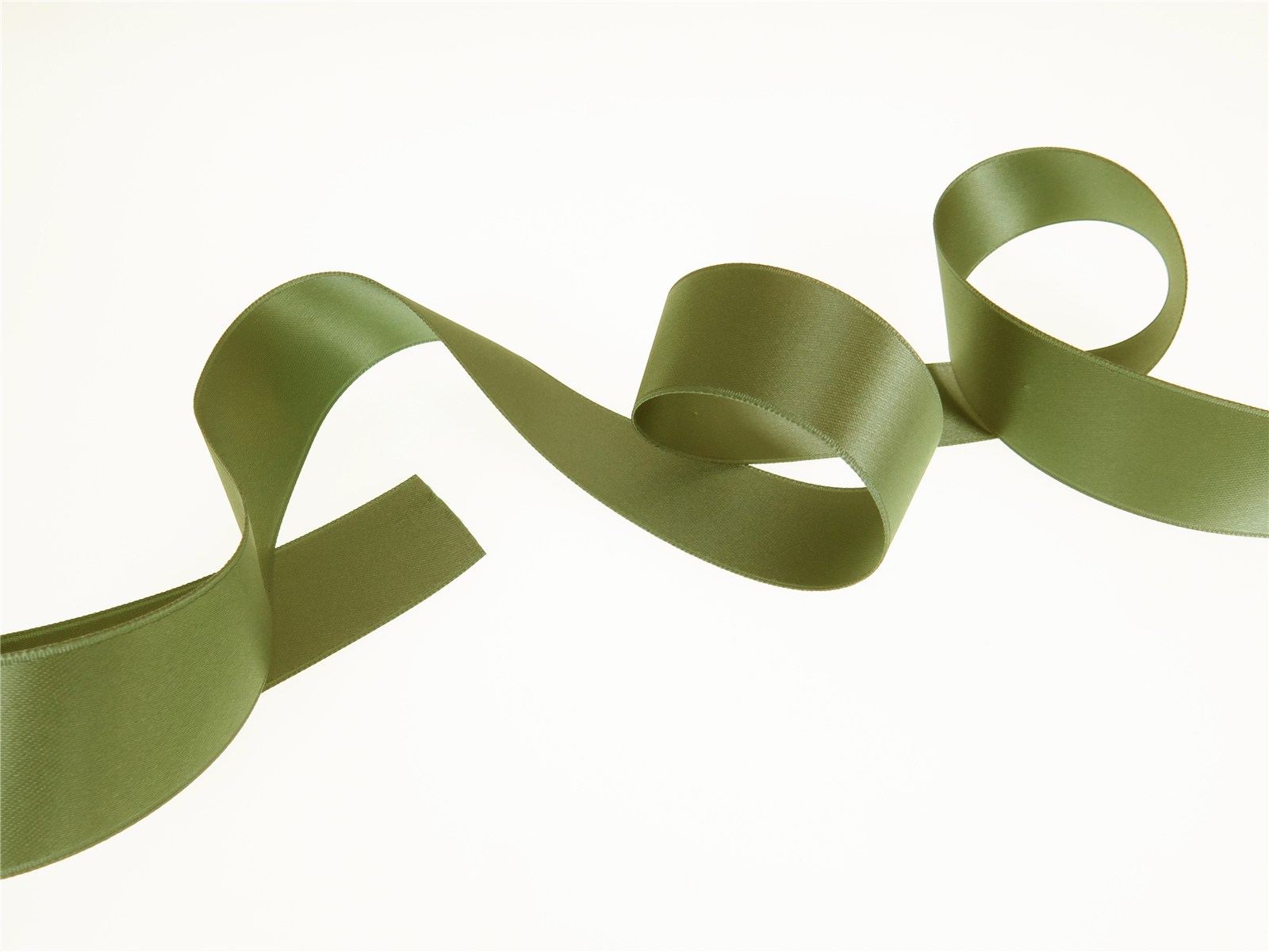 Double Face Satin Ribbon - Plain - 858 Mango Green - 25 mm