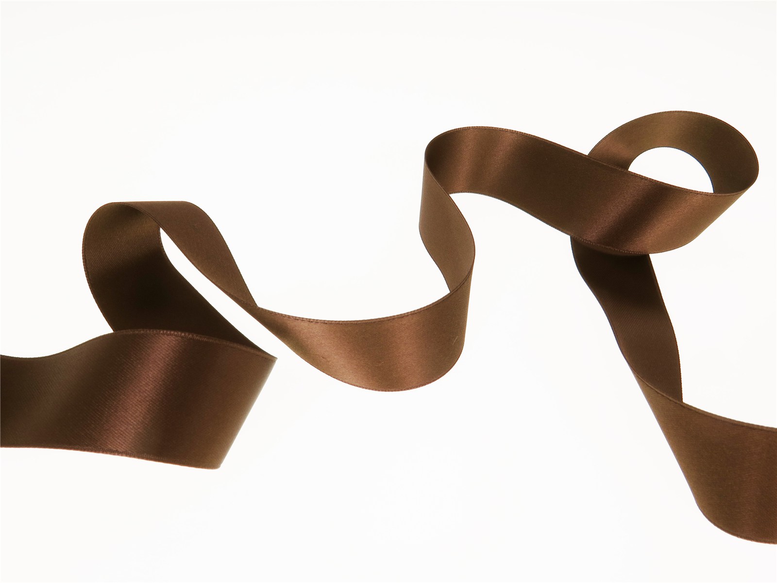 Double Face Satin Ribbon - Plain - 667 Marron - 25 mm