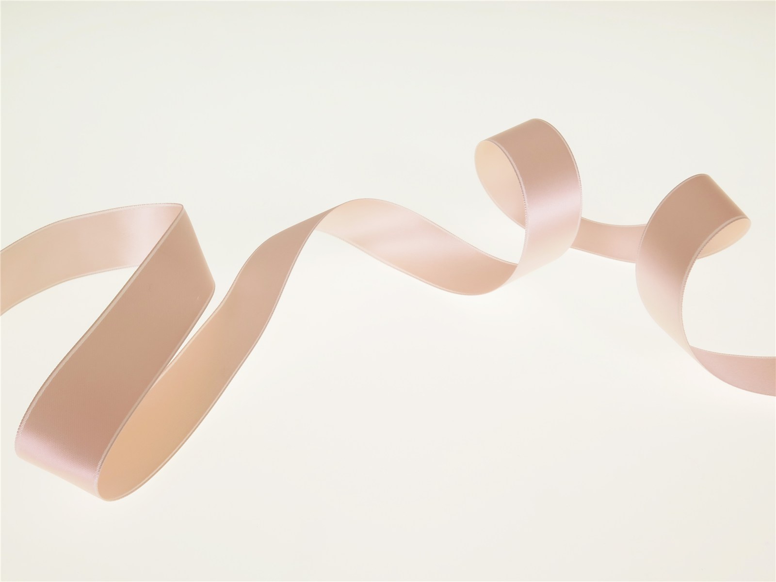 Double Face Satin Ribbon - Plain - 61 Peche - 25 mm