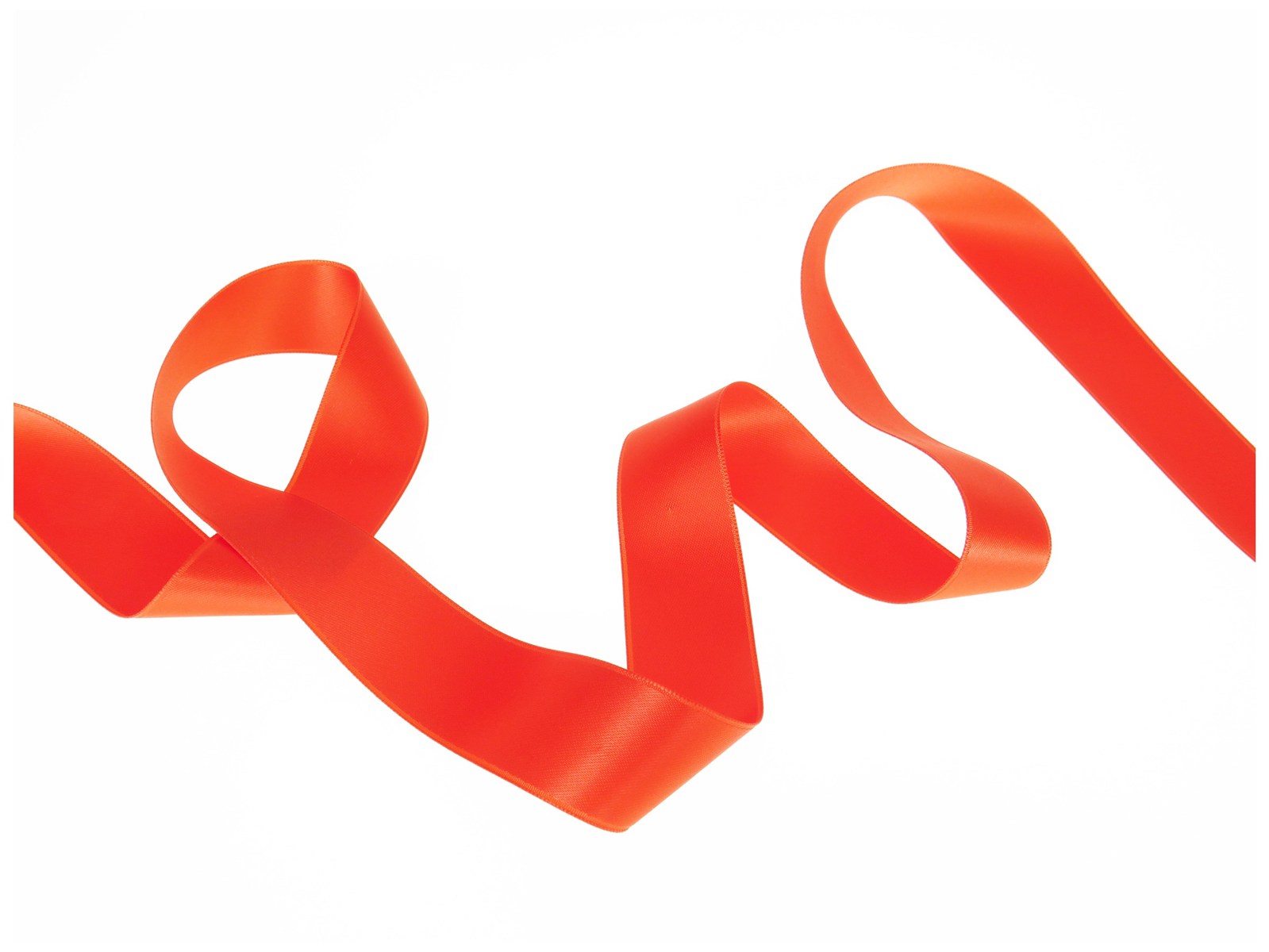 Ruban Satin double face - uni - 79 Orange - 25 mm