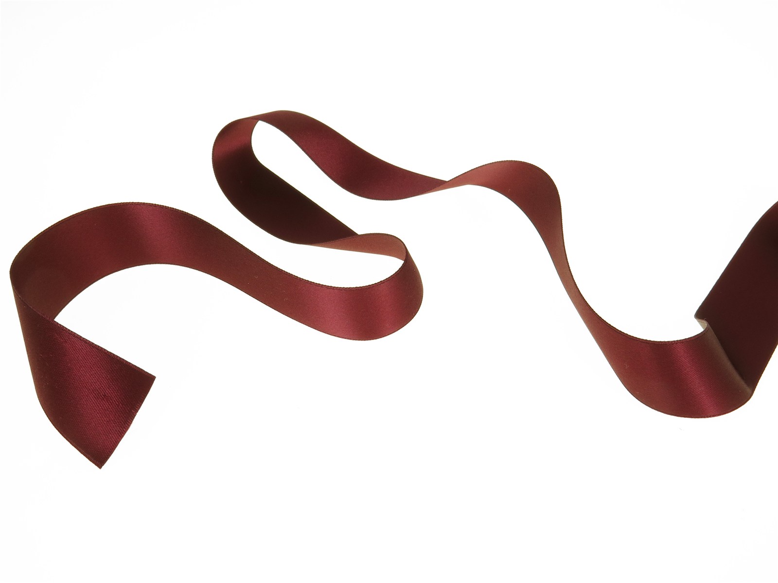 Double Face Satin Ribbon - Plain - 357 Dark Ruby - 25 mm