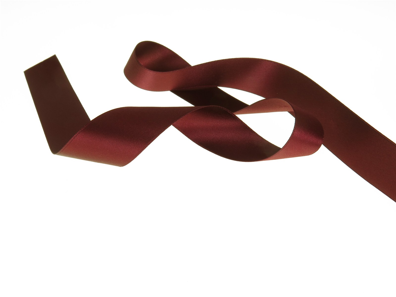 Double Face Satin Ribbon - Plain - 64 Bordeaux - 25 mm