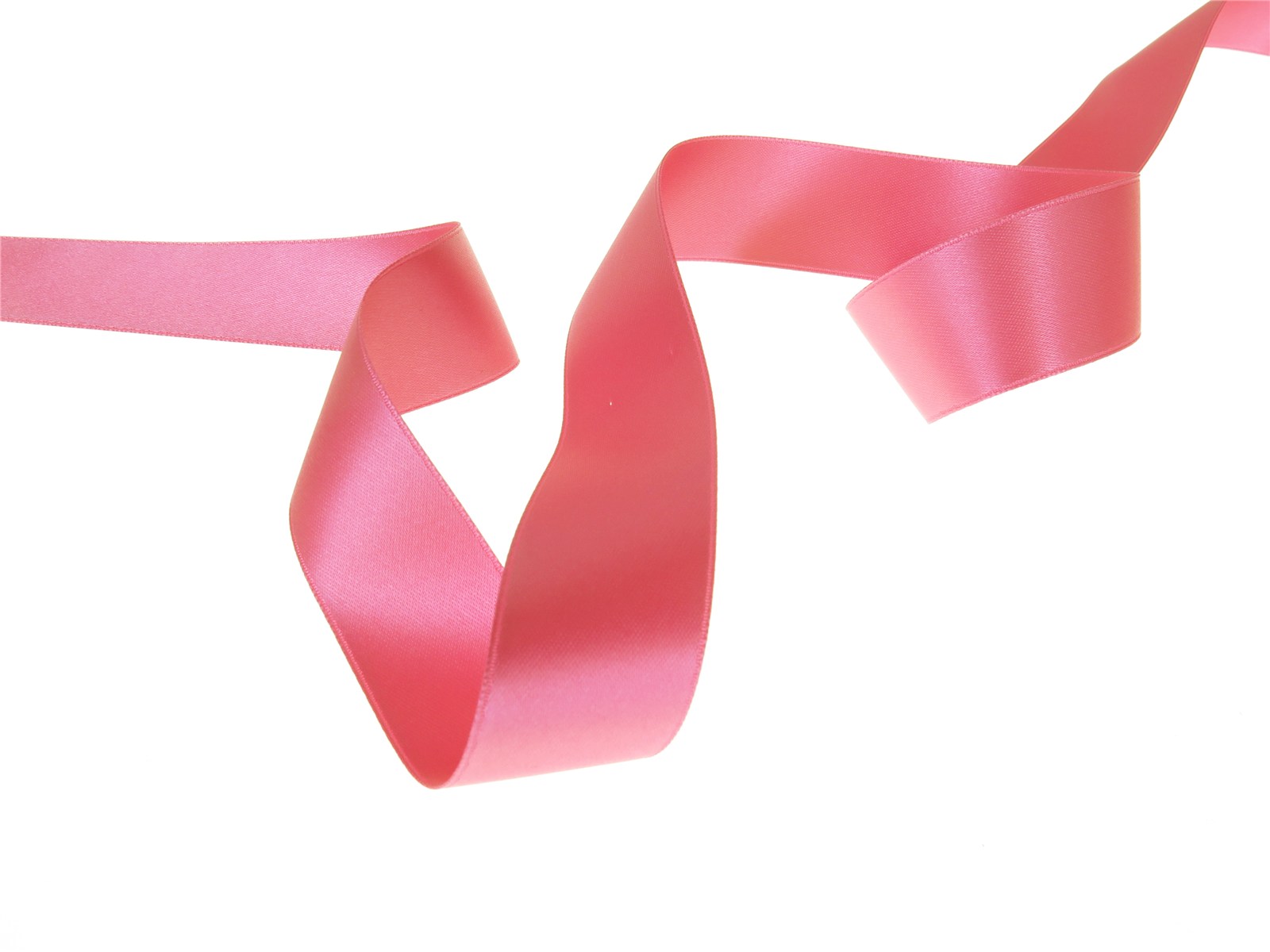 Double Face Satin Ribbon - Plain - 62 Shocking - 25 mm