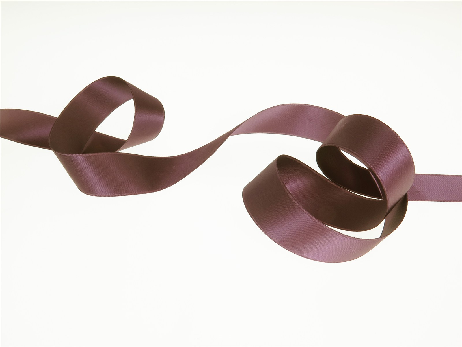 Double Face Satin Ribbon - Plain - 456 Prune - 25 mm