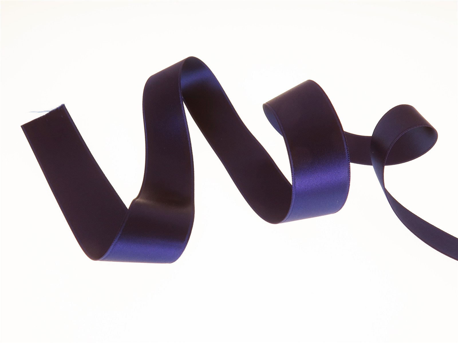 Double Face Satin Ribbon - Plain - 558 Deep Blue - 25 mm