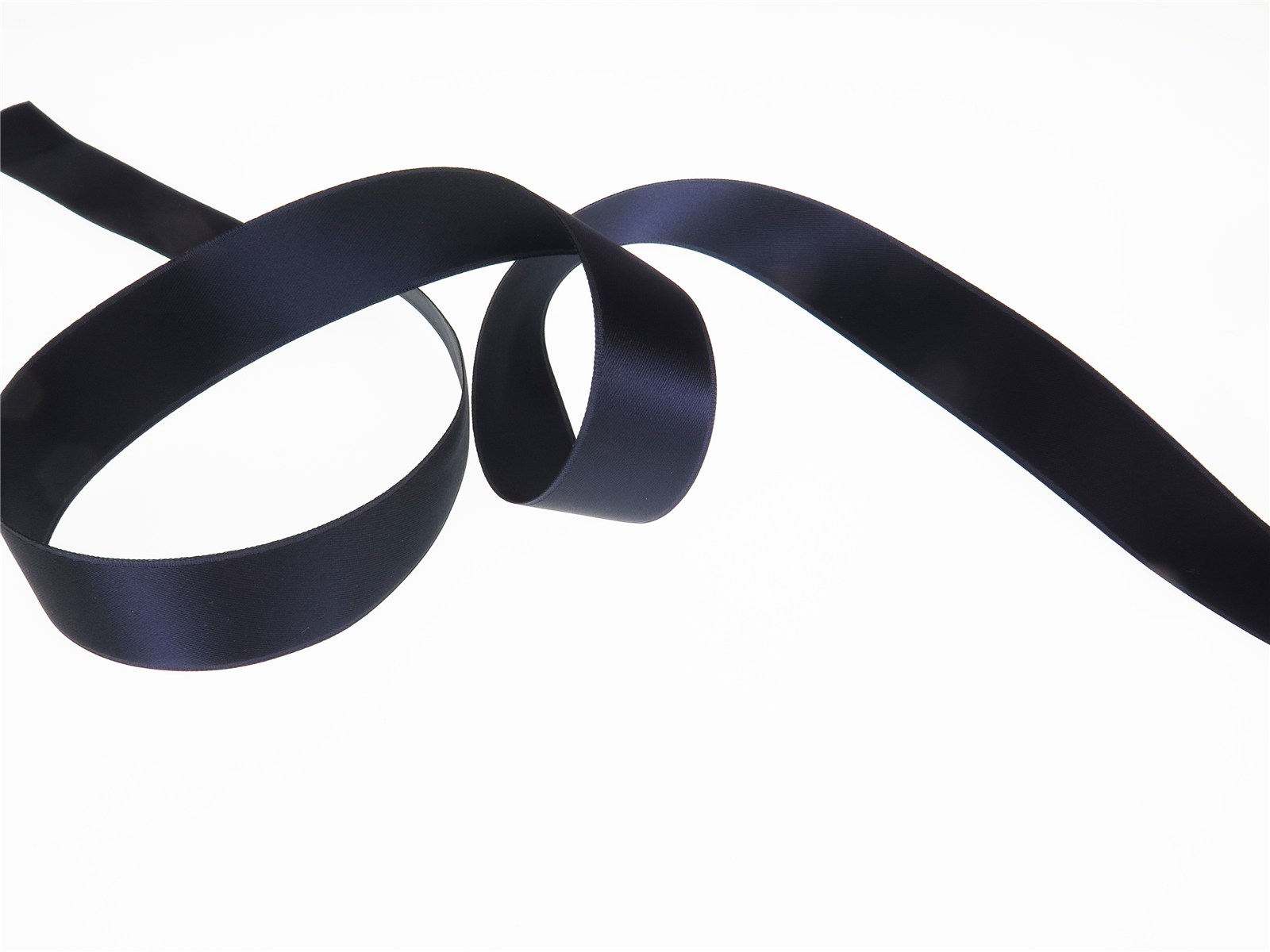 Double Face Satin Ribbon - Plain - 21 Dark Navy - 25 mm