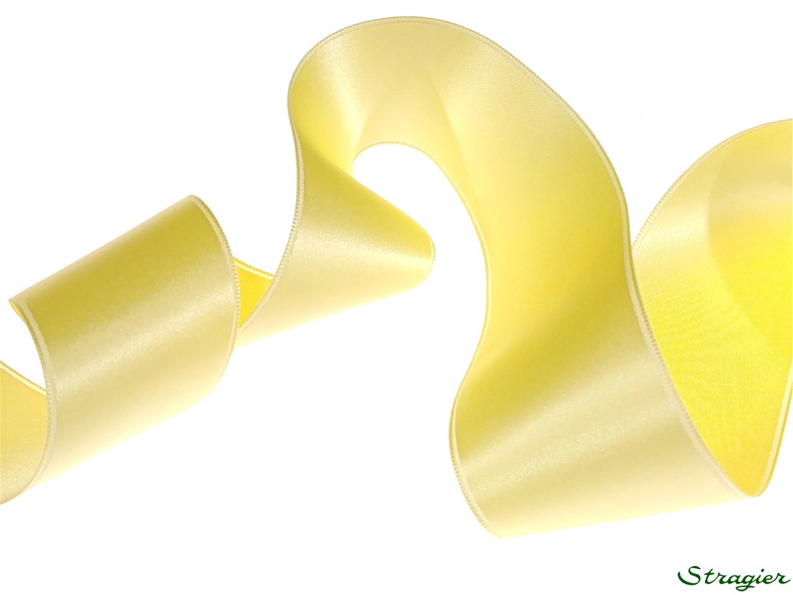 Double Face Satin Ribbon - Plain - 07 Banane - 40 mm