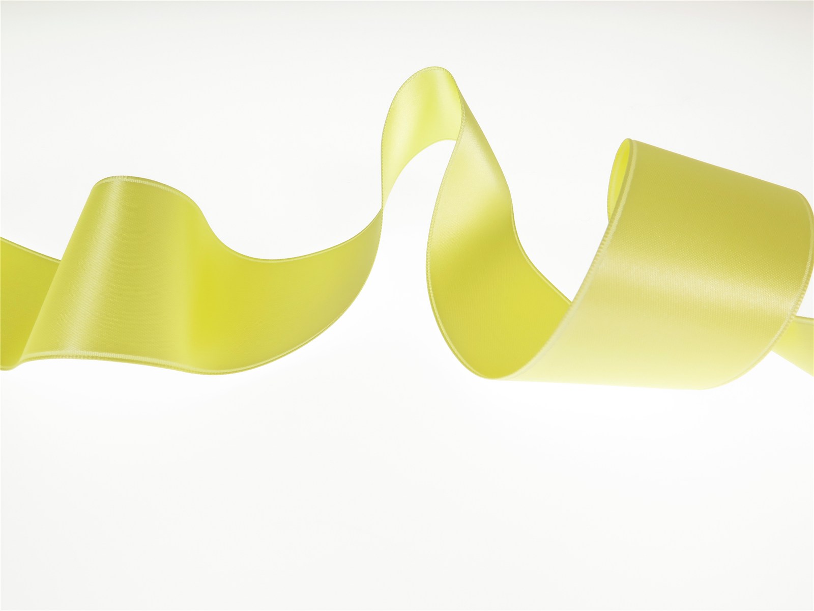 Double Face Satin Ribbon - Plain - 11 Citron - 40 mm