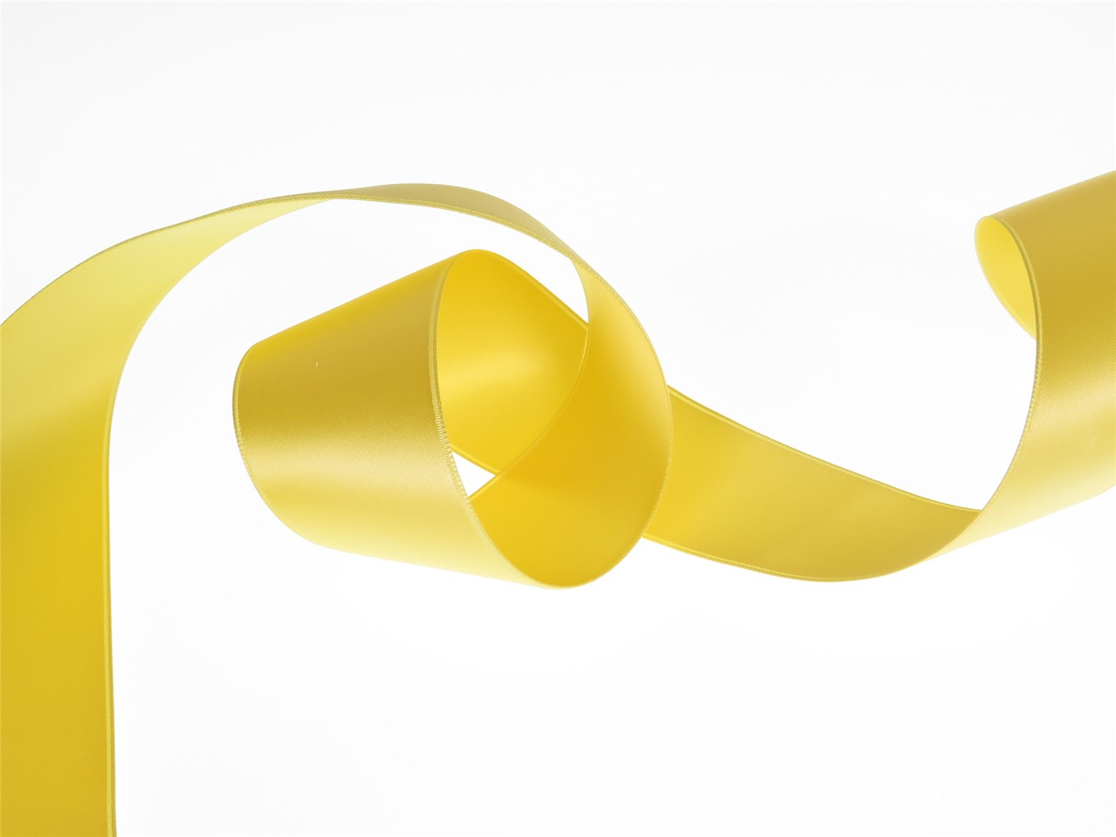 Ruban Satin double face - uni - 26 Jaune - 40 mm