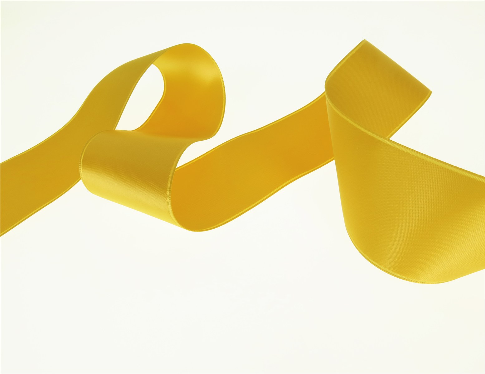 Double Face Satin Ribbon - Plain - 45 Gold - 40 mm