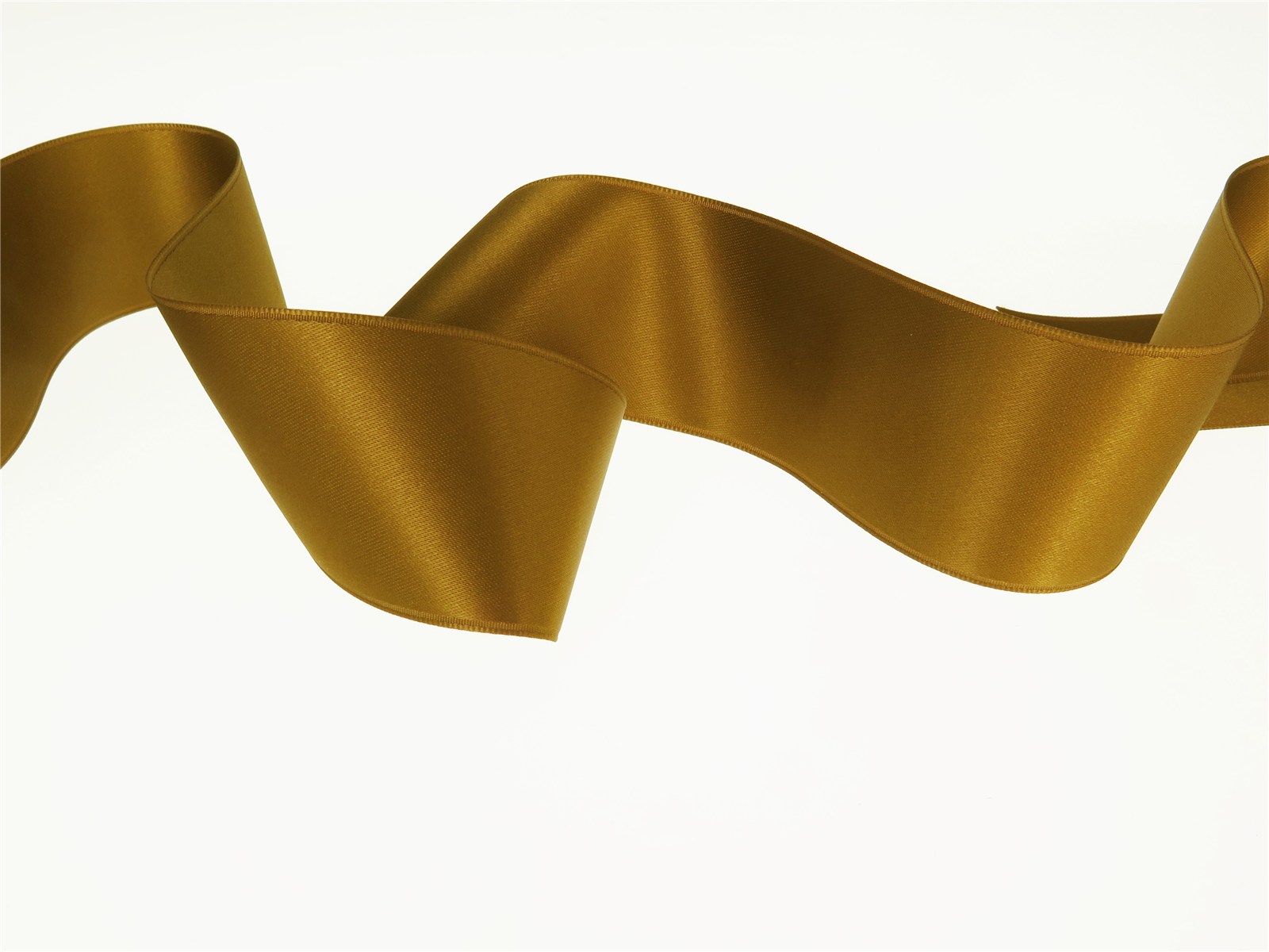 Double Face Satin Ribbon - Plain - 95 Messing - 40 mm