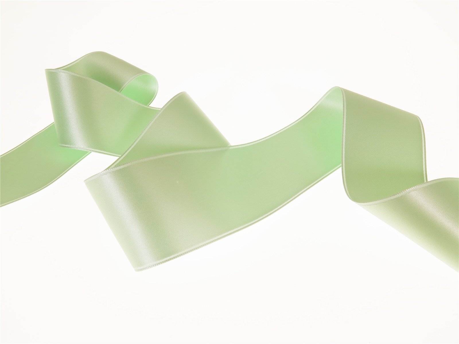 Double Face Satin Ribbon - Plain - 48 Tilleul - 40 mm