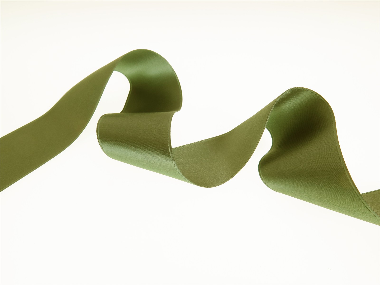 Double Face Satin Ribbon - Plain - 858 Mango Green - 40 mm
