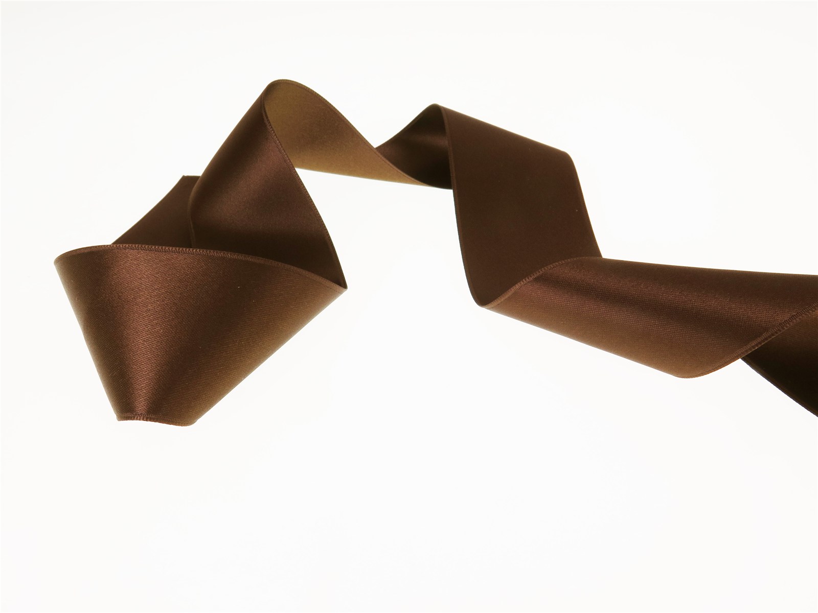 Double Face Satin Ribbon - Plain - 667 Marron - 40 mm