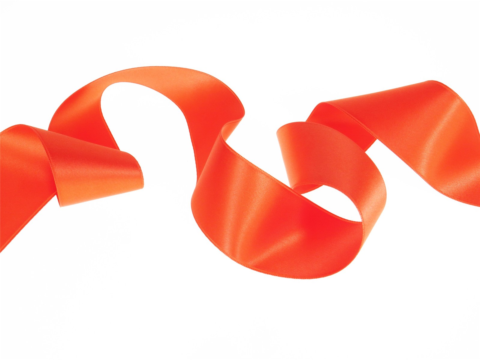 Ruban Satin double face - uni - 79 Orange - 40 mm