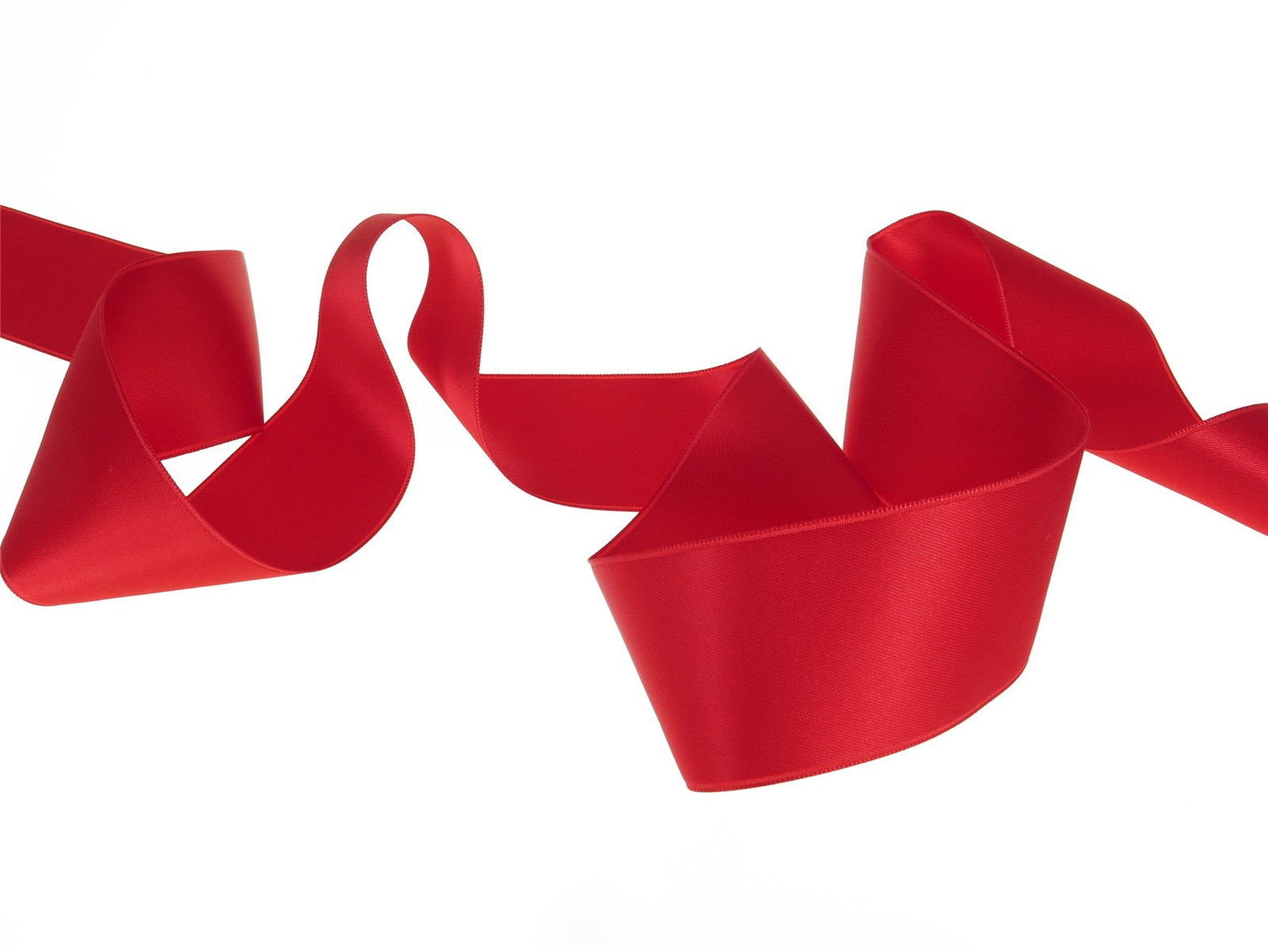 Double Face Satin Ribbon - Plain - 331 True Red - 40 mm