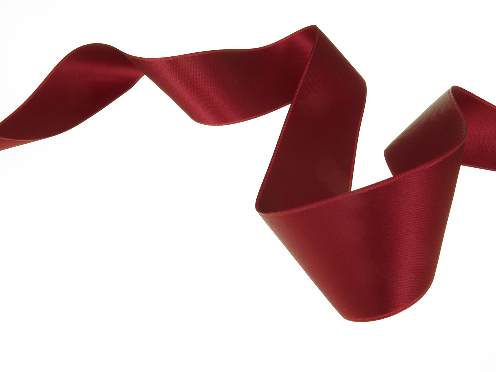 Double Face Satin Ribbon - Plain - 357 Dark Ruby - 40 mm