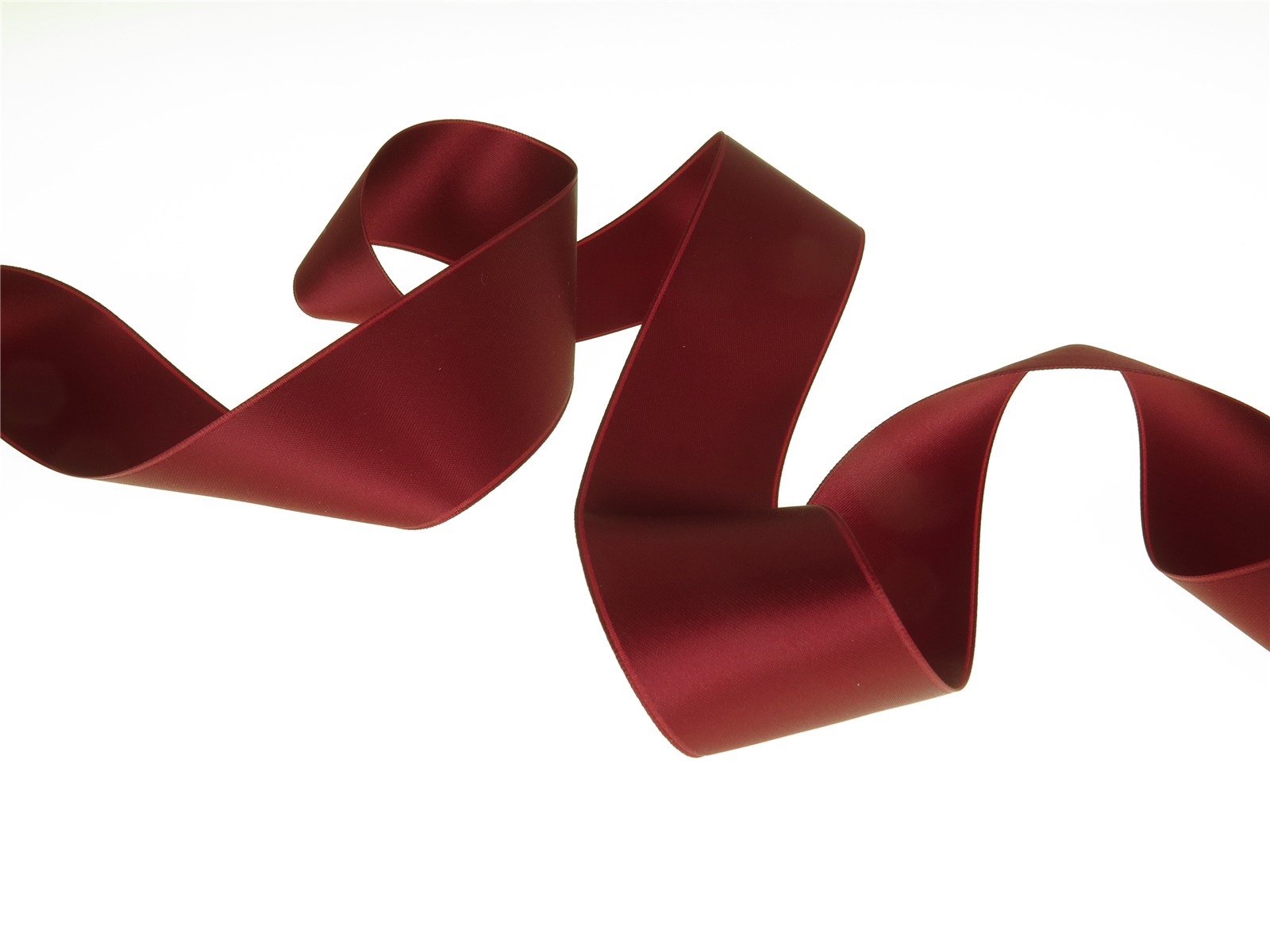 Double Face Satin Ribbon - Plain - 64 Bordeaux - 40 mm