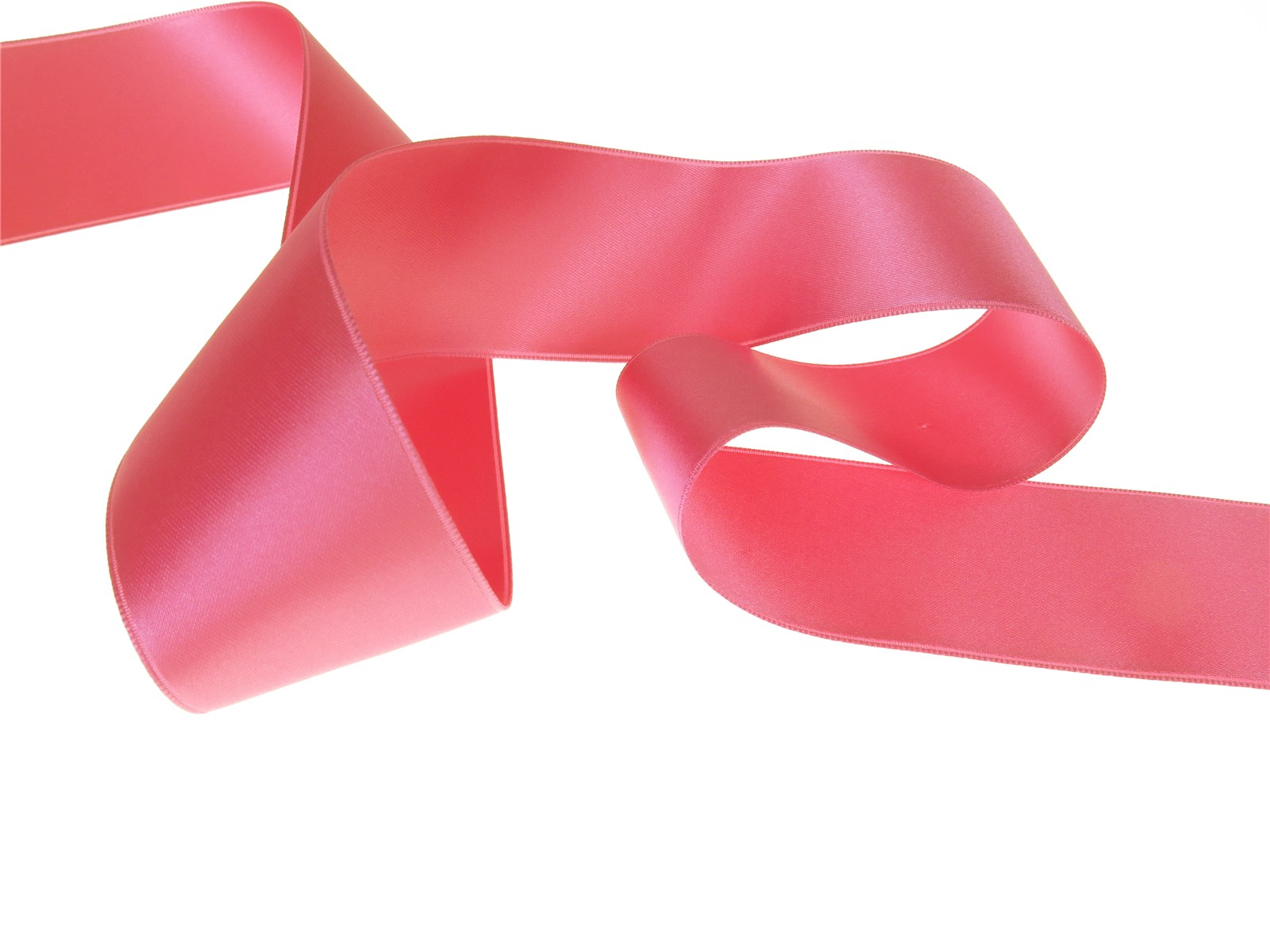 Double Face Satin Ribbon - Plain - 62 Shocking - 40 mm