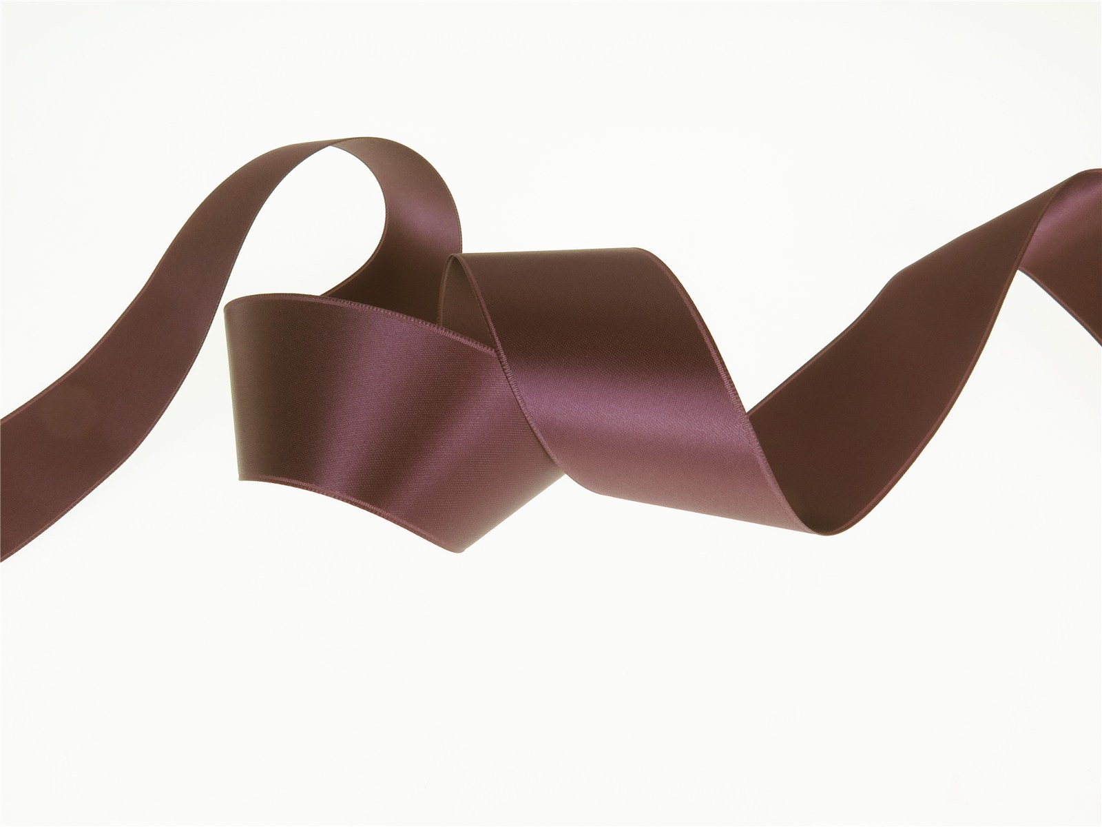 Double Face Satin Ribbon - Plain - 456 Prune - 40 mm