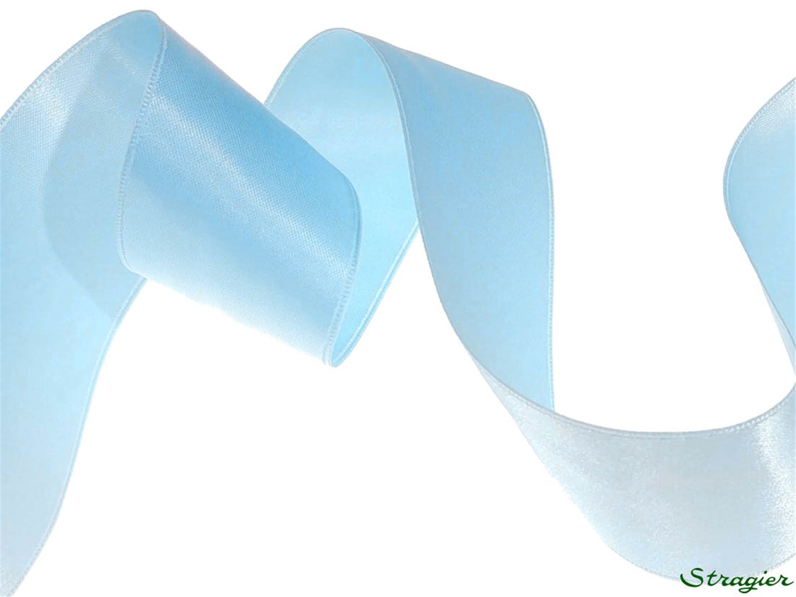 Ruban Satin double face - uni - 37 Ciel - 40 mm
