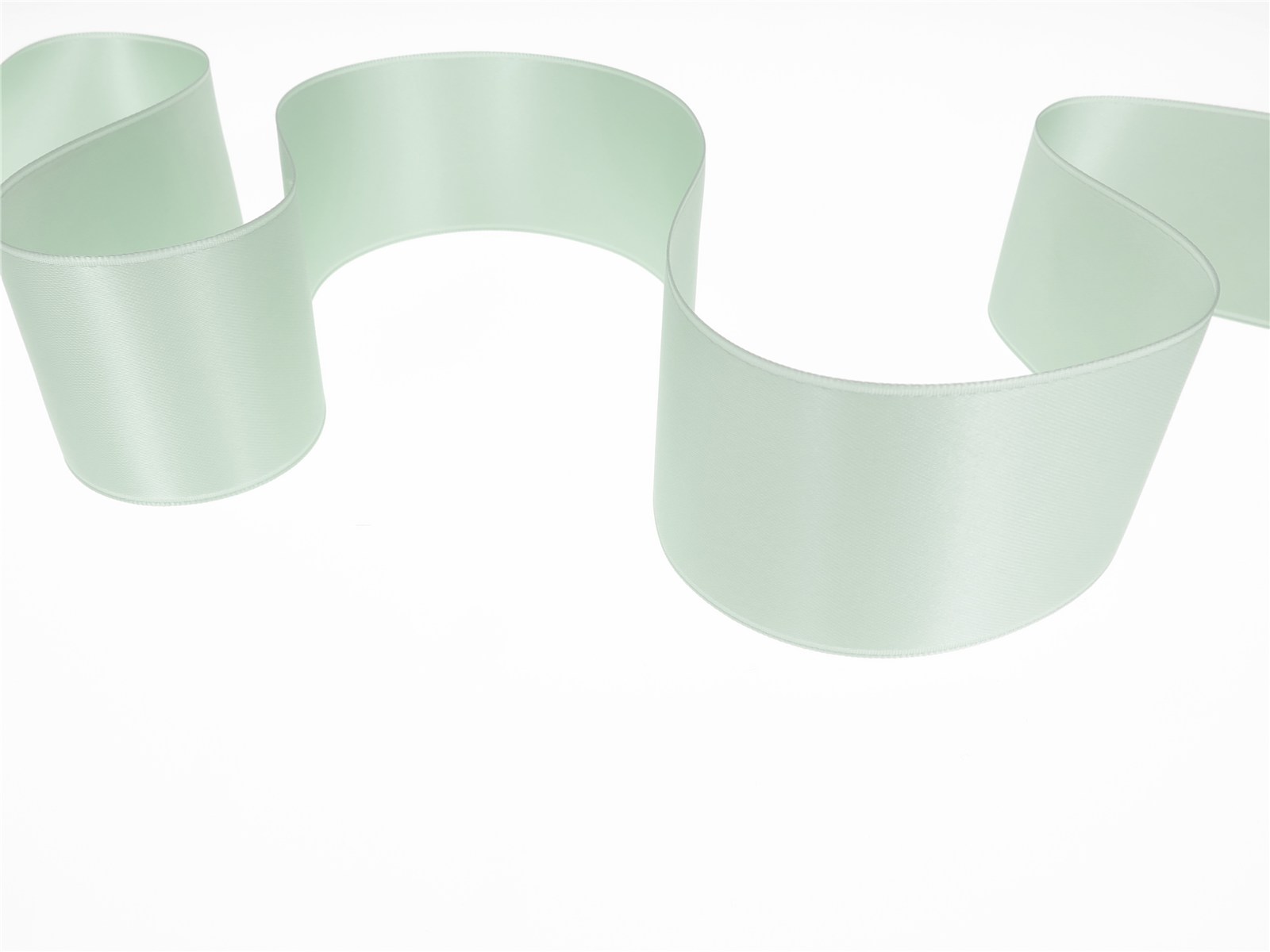 Double Face Satin Ribbon - Plain - 302 Menthe - 40 mm