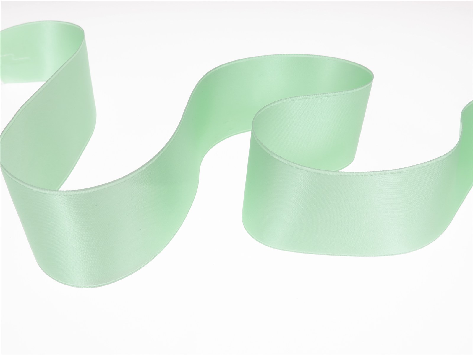 Double Face Satin Ribbon - Plain - 86 Reseda - 40 mm