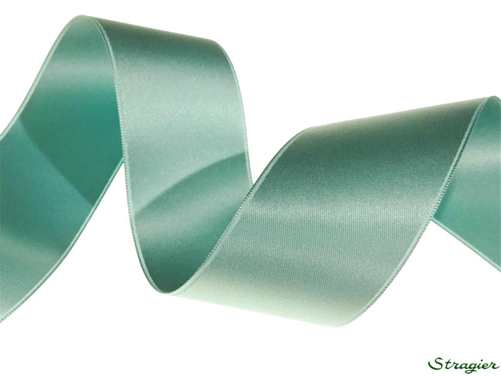 Ruban Satin double face - uni - 788 Petrole - 40 mm