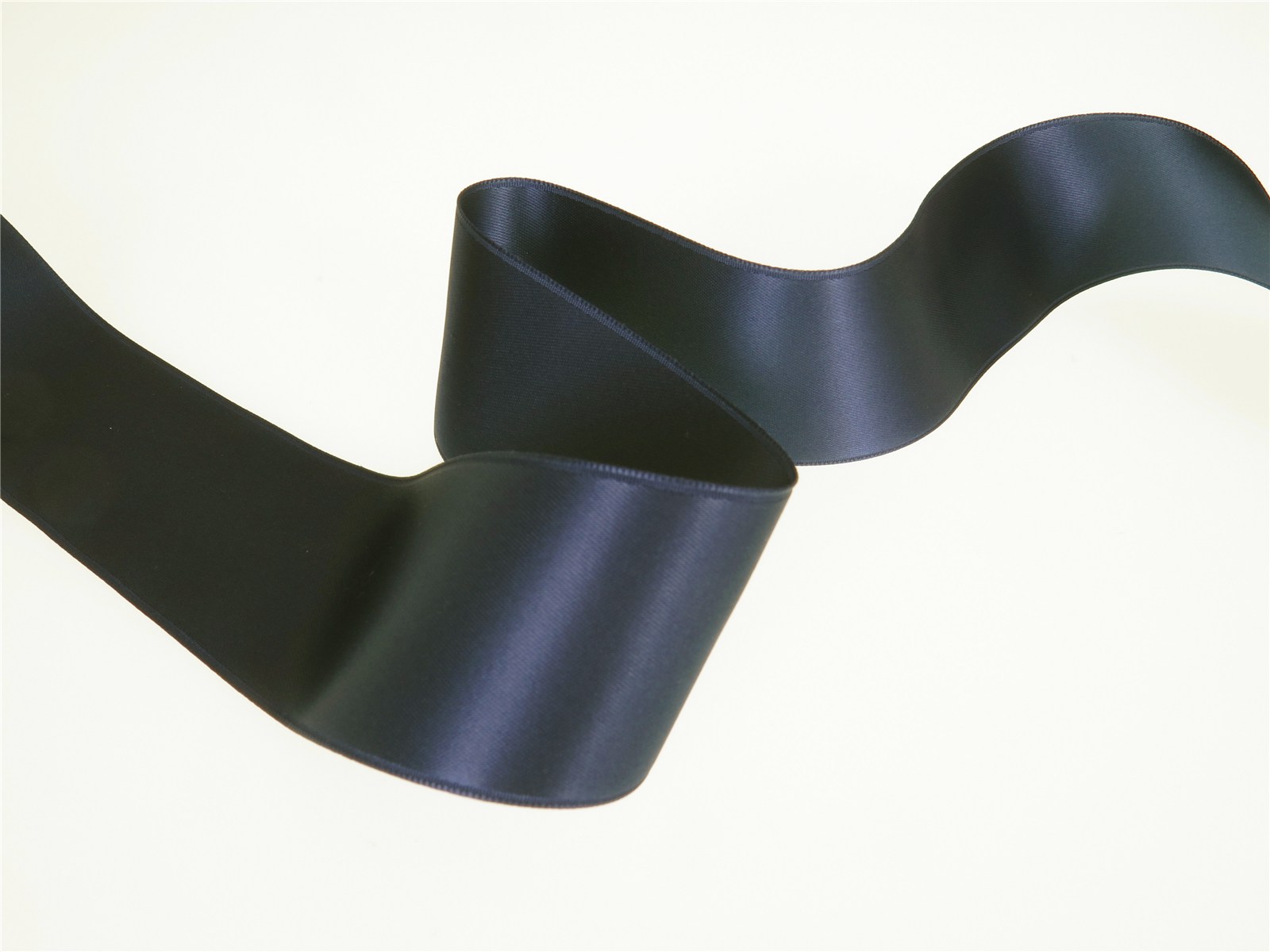 Double Face Satin Ribbon - Plain - 59 Bleu de Prune - 40 mm